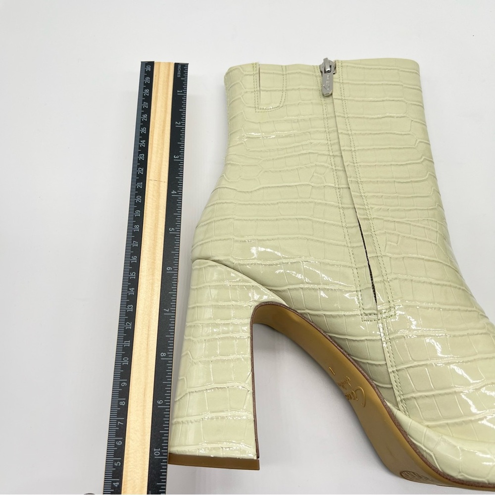 Circus Sam Edelman Size 11 Light Green Sage‎ Croc Embossed Platform Ankle Boots - Picture 13 of 15
